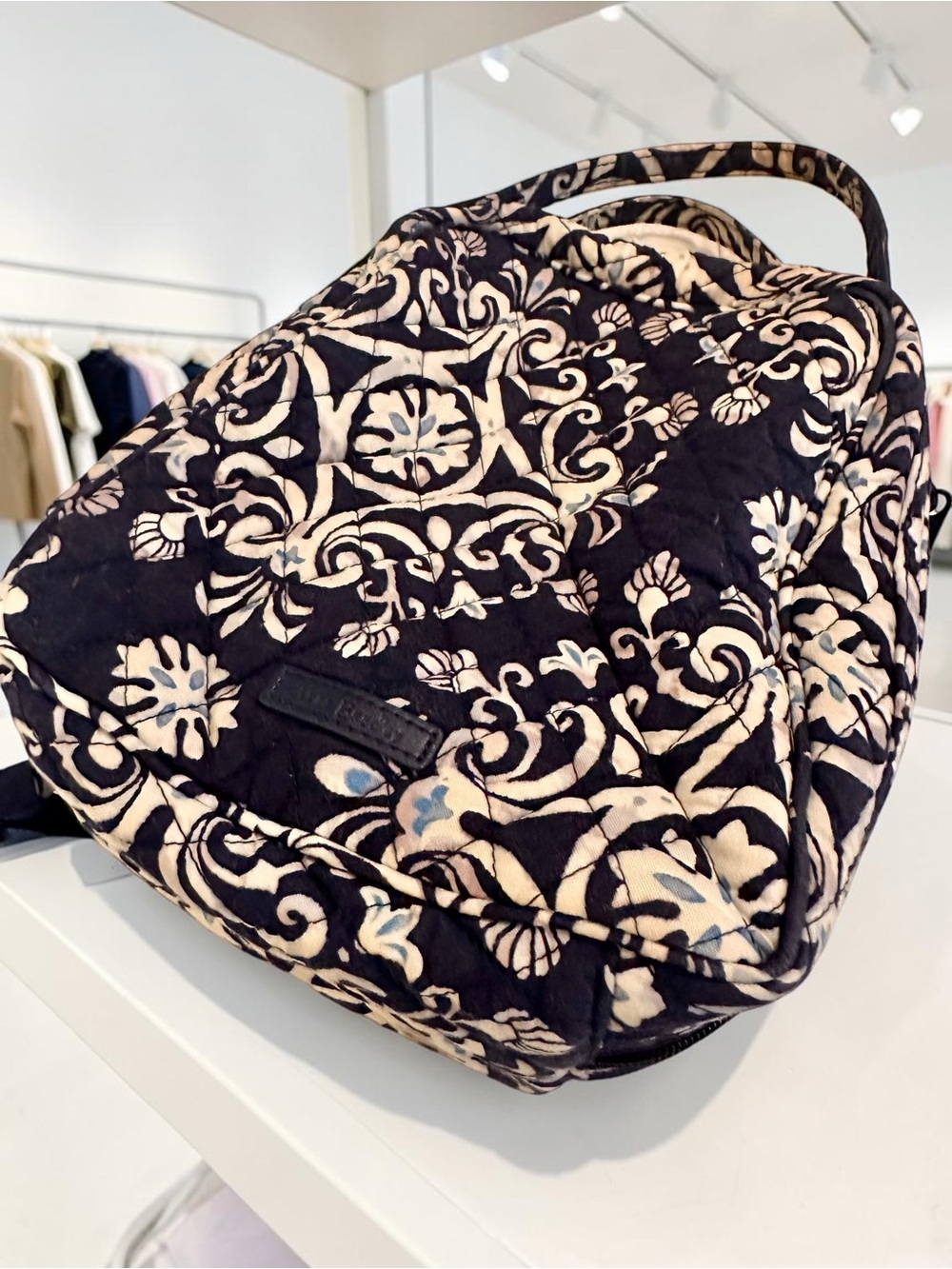 Vera Bradley Navy and Cream Mini Quilted Lunchpack - Picture 5 of 5